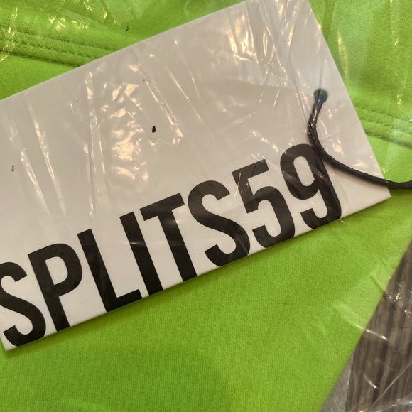 Splits59 Liya Airweight High Waist Legging, Neon Lime New - Picture 3 of 13